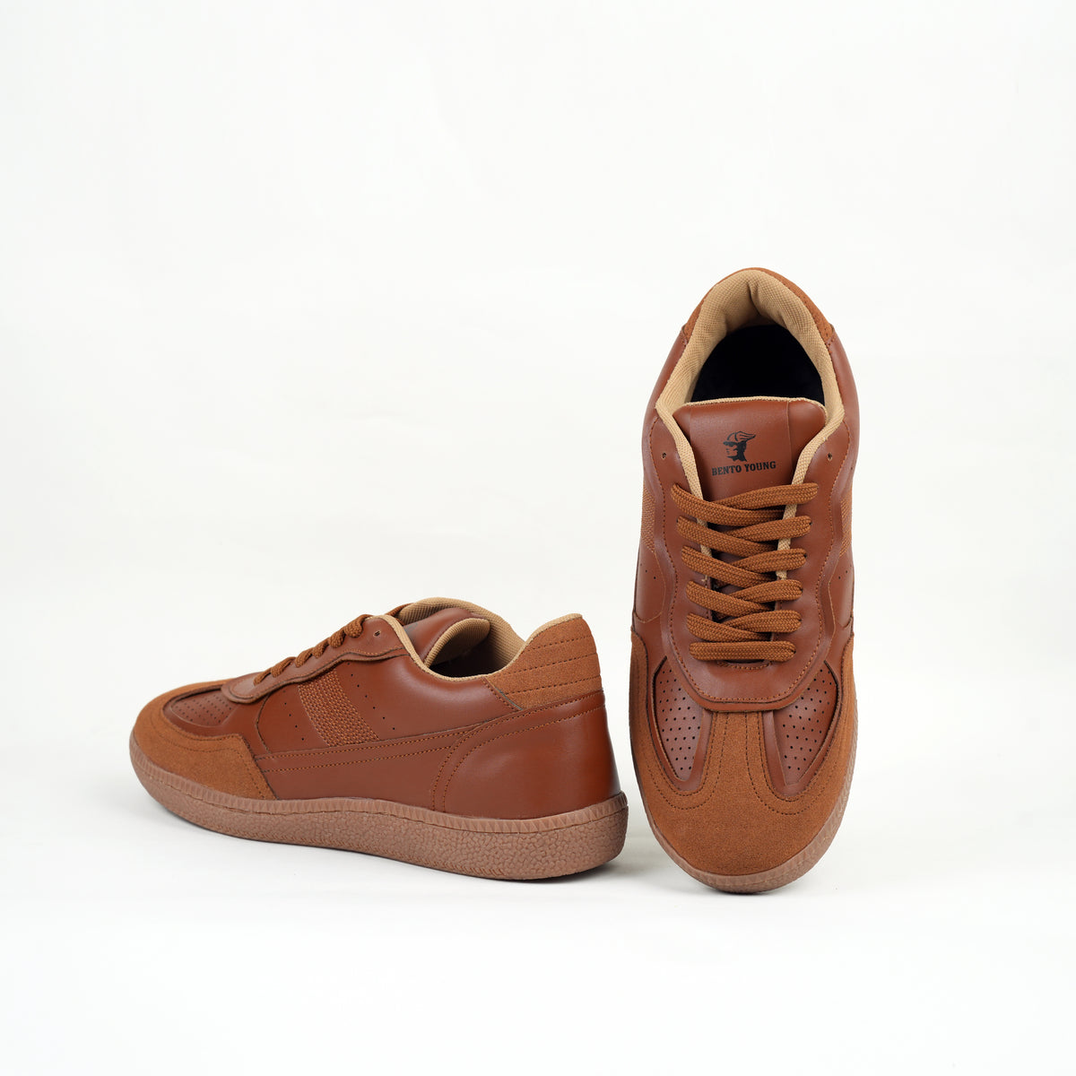 Caramel Drift Tan Leather Low-Top Sneaker