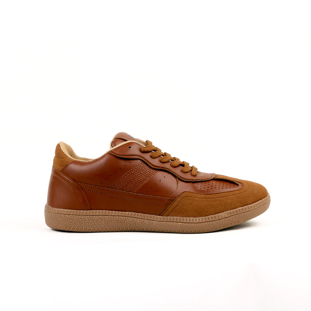 Caramel Drift Tan Leather Low-Top Sneaker