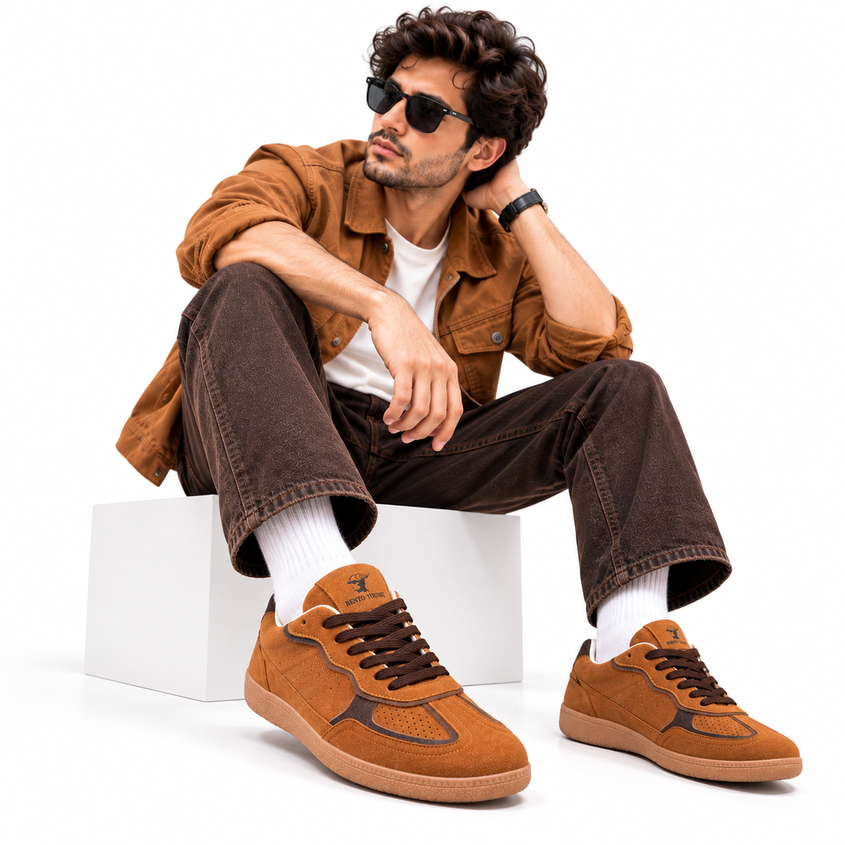 Mocha Drift Dark Tan  Streetwear Sneakers