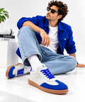 Cobalt Drift Blue & Grey Streetwear Sneakers