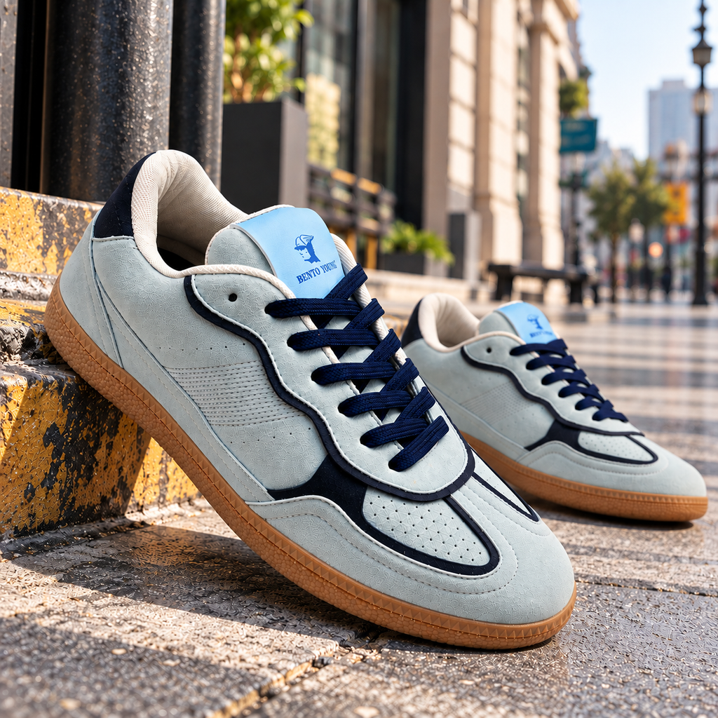 Aqua Drift Ice Blue Retro streetwear Sneakers